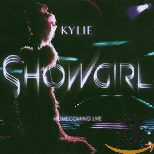 Kylie Minogue "Showgirl Homecoming Live" CD cover, featuring a silhouetted figure.