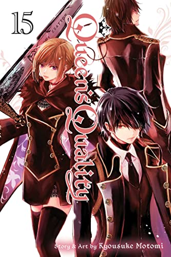 Manga cover with three anime-style characters in ornate clothing.