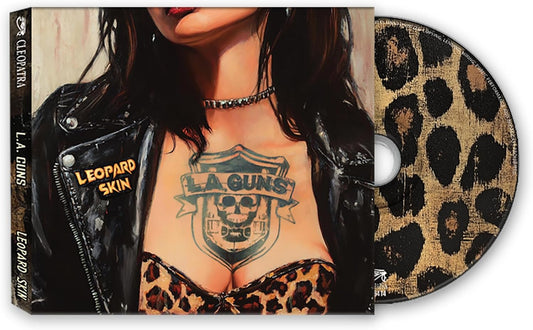 L.A. Guns “Leopard Skin” CD case with skull and leopard print design.