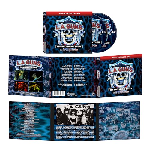 L.A. Guns "The Hollywood Years" CD case with band imagery and tracklist.