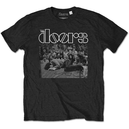Unisex black t-shirt featuring The Doors Collapsed graphic print on the front.