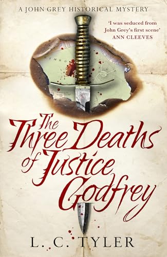Book cover: a dagger piercing aged paper with blood splatters.