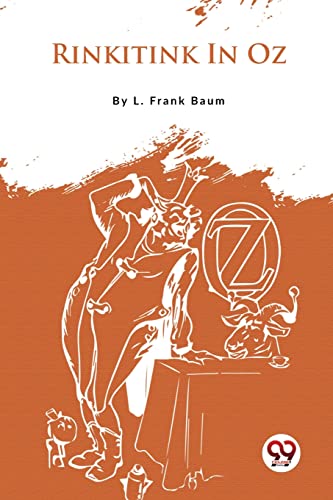 Book cover for "Rinkitink In Oz" with sketched figures in white on orange.
