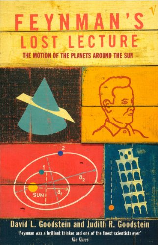 Book cover with diagrams of planetary motion and a portrait of Richard Feynman.