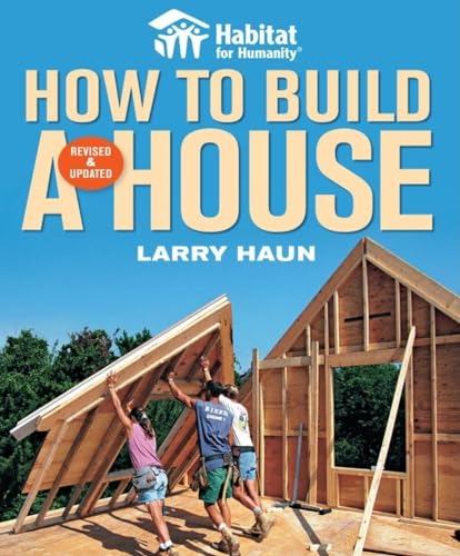 Book cover showing people raising a wooden house frame against a blue sky.