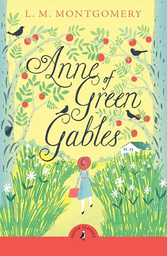 Book cover for "Anne of Green Gables" with a girl walking away.