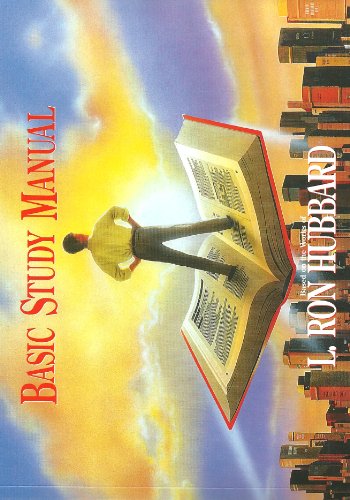 Book cover with a person standing on an open book, colorful sky.