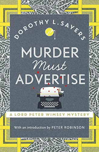 Book cover: “Murder Must Advertise” by Dorothy L. Sayers, featuring a typewriter.
