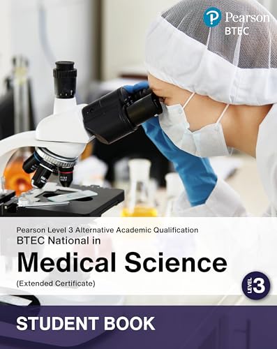 A scientist in protective gear looks through a microscope on a textbook cover.