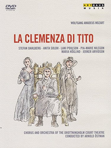 DVD cover for "La Clemenza Di Tito" featuring a sketch of three opera characters.