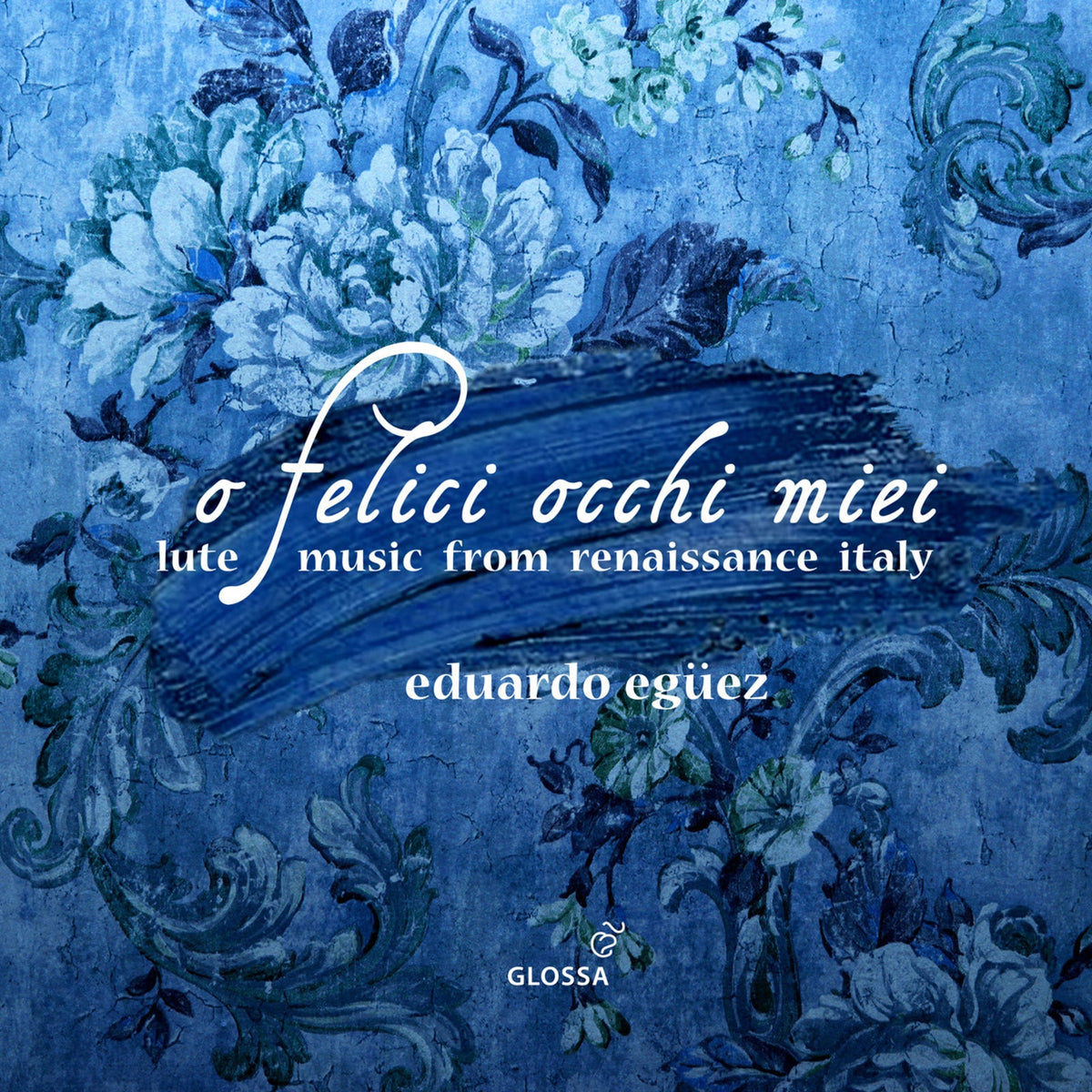CD cover with floral design and white text: "O Felice Occhi Miei".