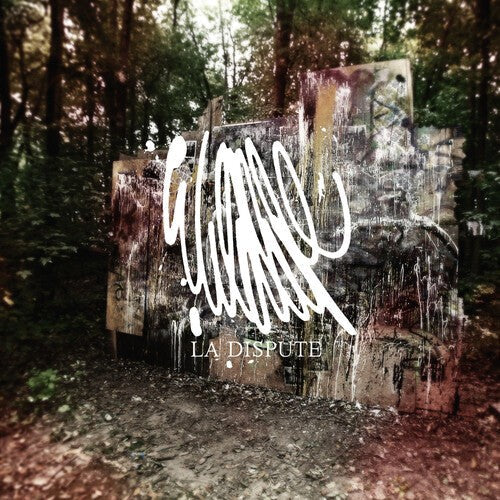 Album cover for La Dispute’s “Wildlife” featuring graffiti and forest imagery.