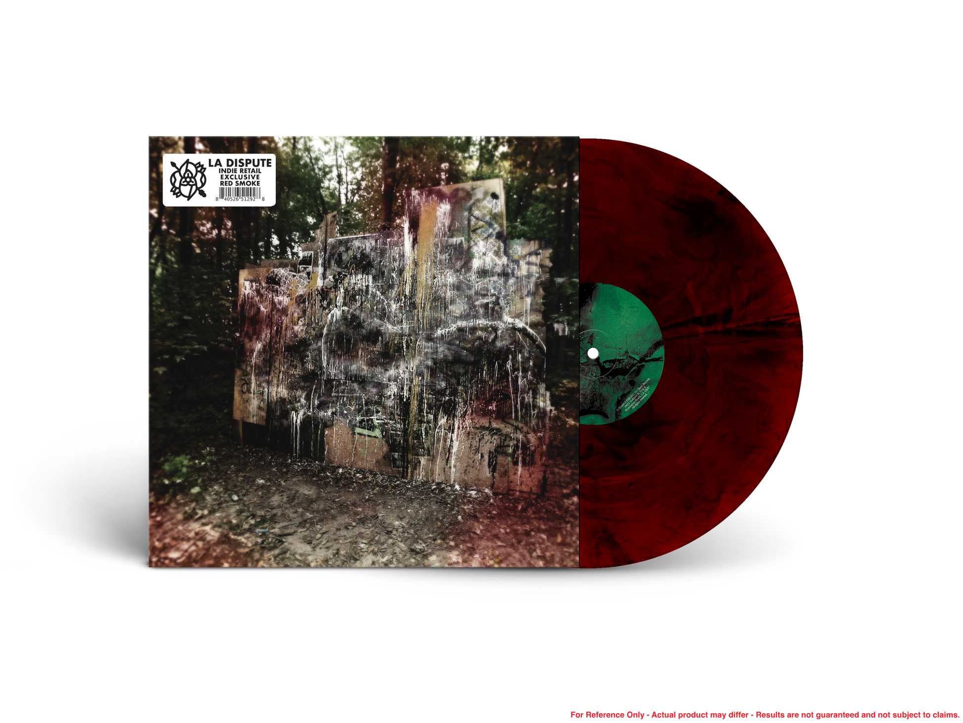 La Dispute "Wildlife" vinyl record with red and green marbled disc.