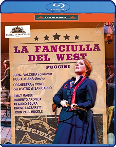 Blu-ray cover for Puccini's "La Fanciulla Del West" opera performance.