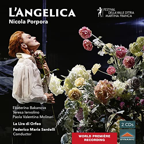CD cover: opera singer with flowers, text "L'Angelica" and "World Premiere".