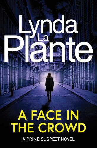 Book cover: woman on a dark street, title “A Face in the Crowd”.