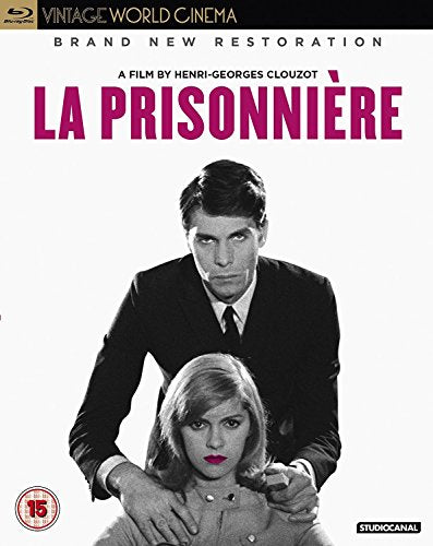 Blu-ray cover for "La Prisonniere" featuring a man and woman in a tense pose.