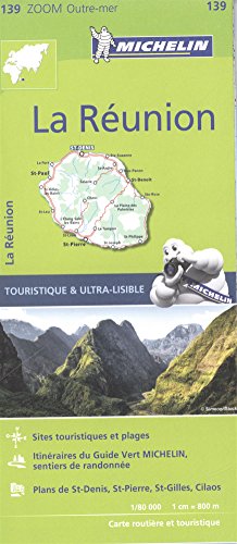 Michelin Zoom Map 139 of La Réunion island, with mountainous scenery.