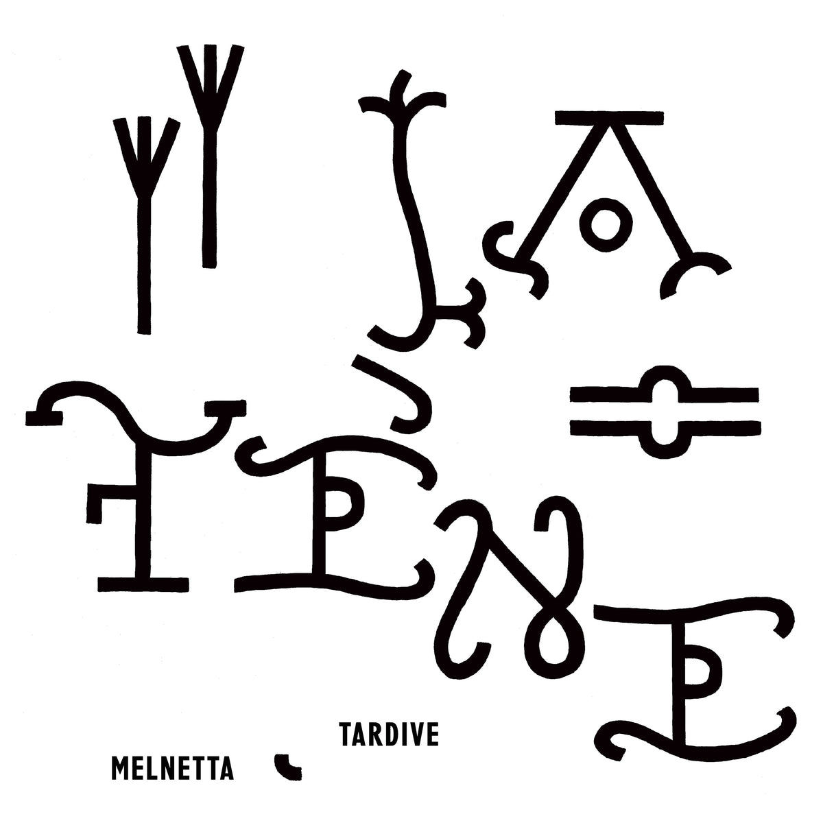 Black and white CD cover with abstract line art and text “La Tène”.