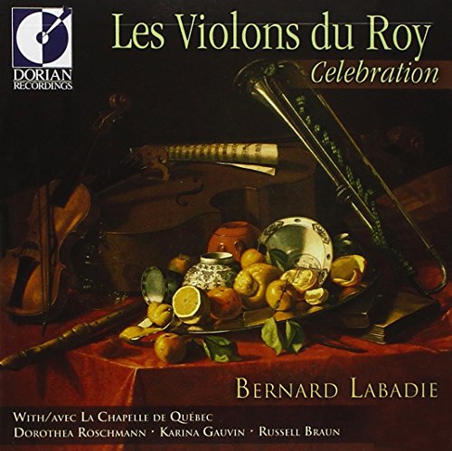 CD cover featuring baroque instruments, fruit, and sheet music in a still life.
