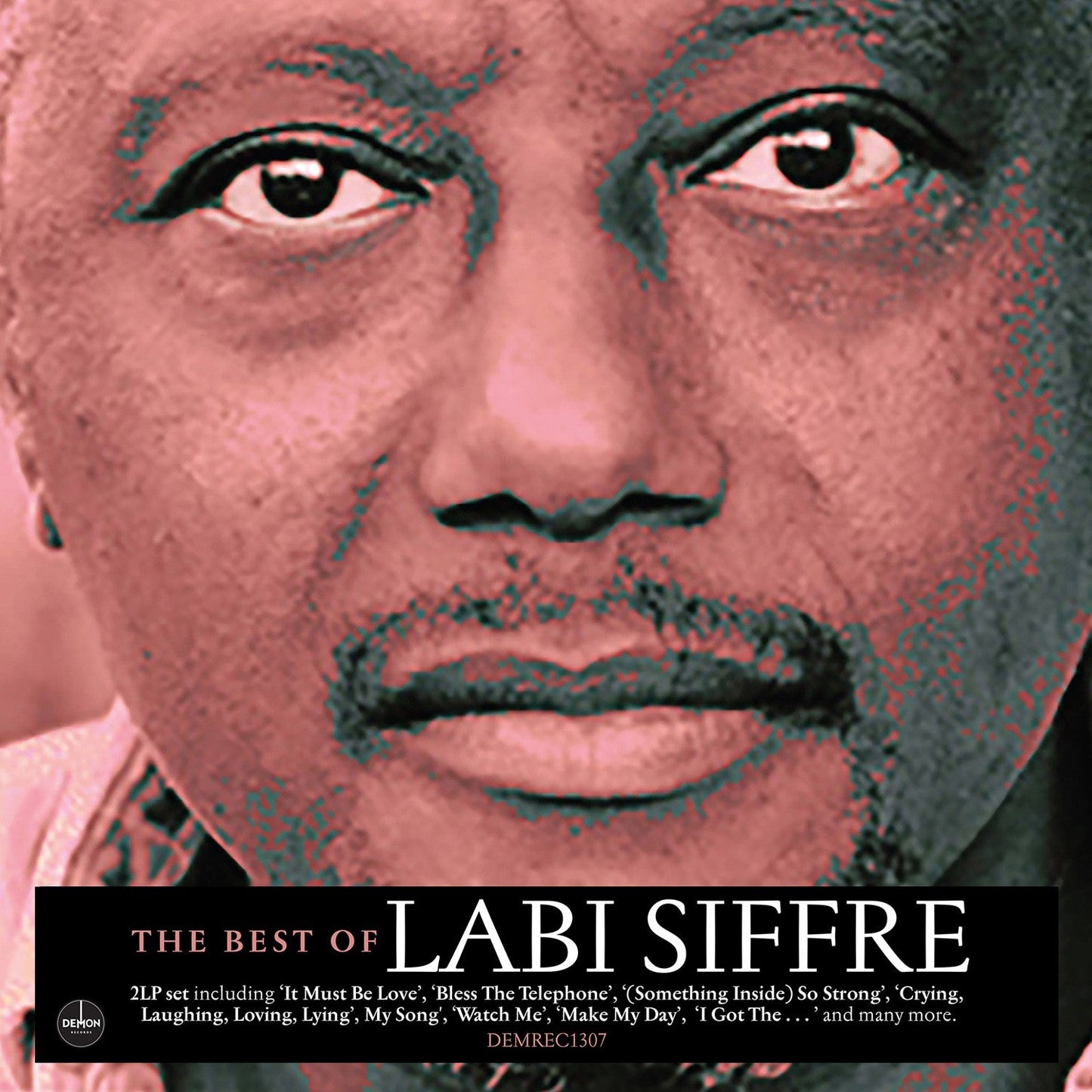 Close-up portrait of Labi Siffre with a red-tinted filter on a vinyl album cover.
