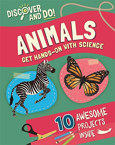 Book cover featuring a zebra, monarch butterfly, and craft supplies.