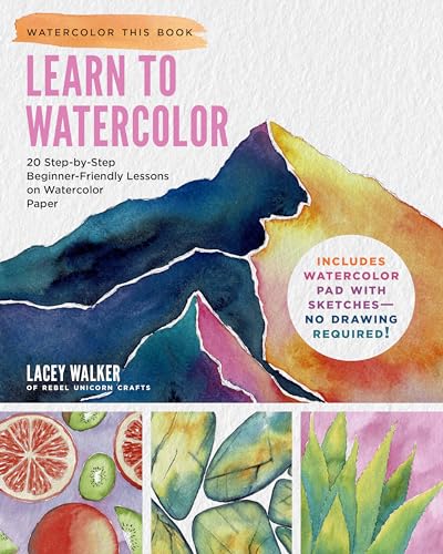 Watercolor book cover with abstract washes of blue, yellow, and pink.