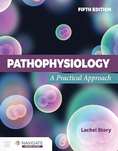 Textbook cover for “Pathophysiology: A Practical Approach” with cell imagery.