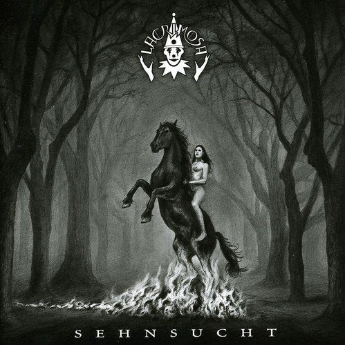 CD cover: dark forest, horse with rider, and burning ground.