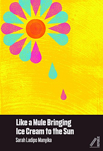 Book cover with a stylized flower and dripping turquoise shapes.