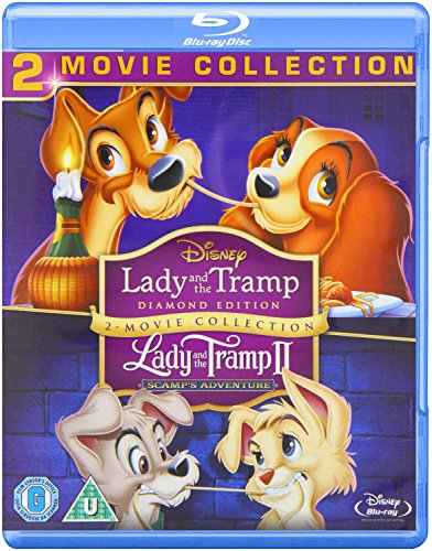 Blu-ray cover for Disney’s “Lady and the Tramp” 1 & 2 movie collection.