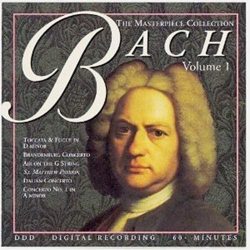 CD cover featuring a portrait of Johann Sebastian Bach and ornate script.