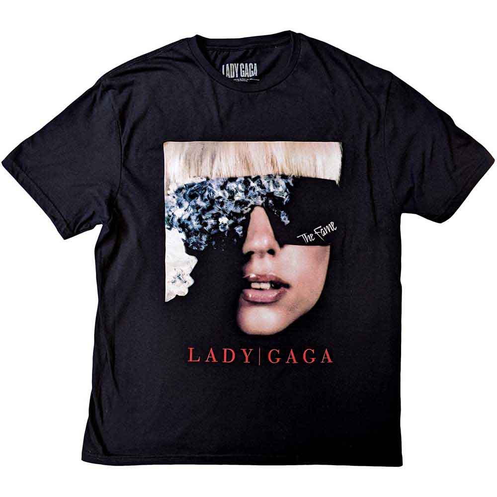 Lady Gaga portrait t-shirt, likely black, size XX-Large, from "The Fame" era.
