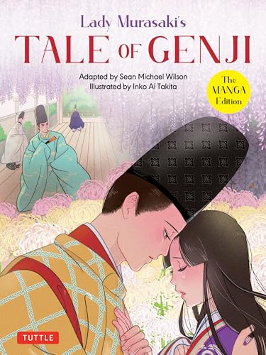 Book cover illustration featuring a man and woman in traditional Japanese clothing amidst flowers.