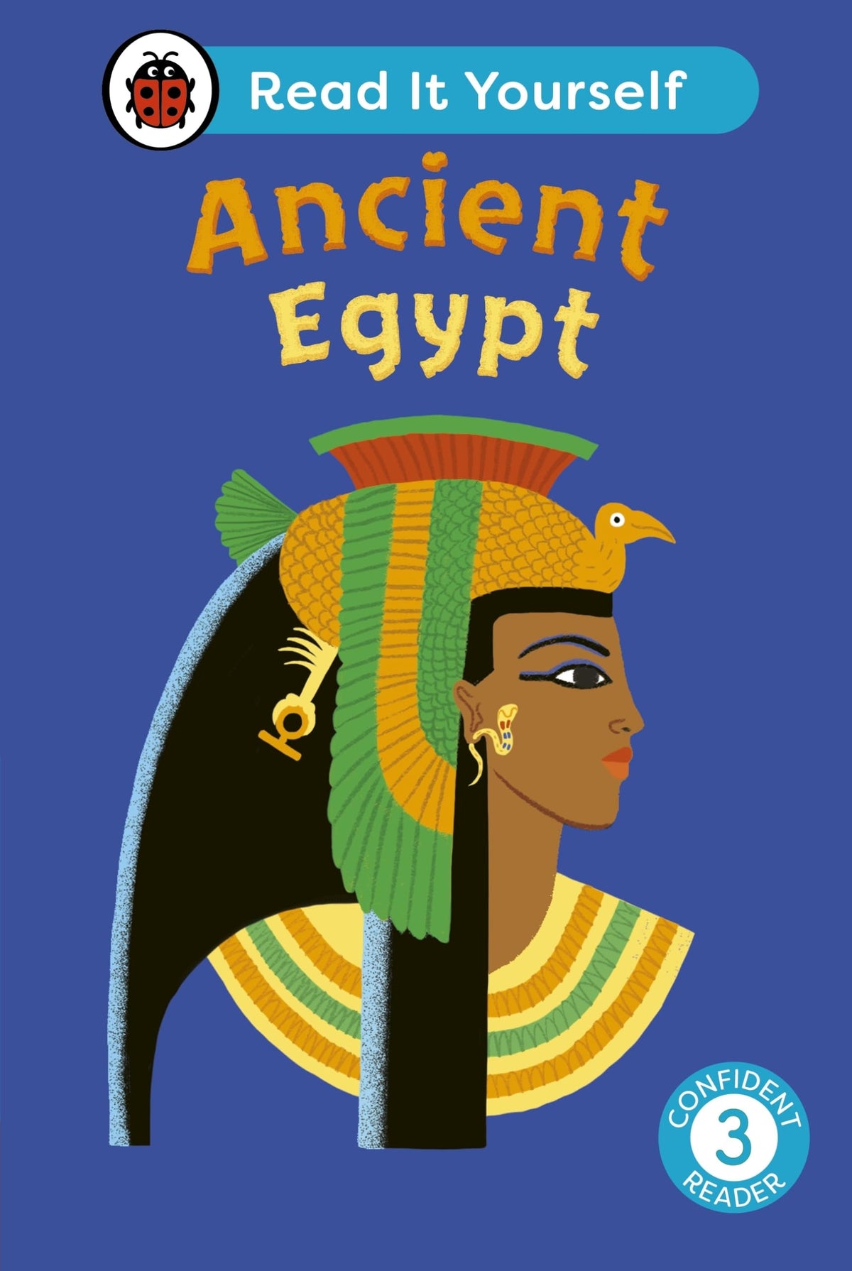 Book cover depicting an illustrated Egyptian queen in profile.