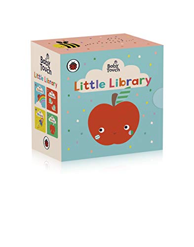 Boxed set of colorful baby board books with apple illustration.