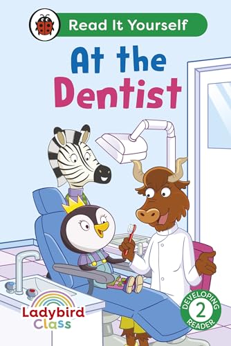Ladybird book cover: zebra, penguin, and cow at the dentist.