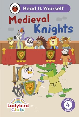 Ladybird book cover: animal knights with swords and shields.