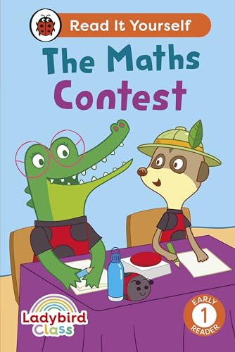 Ladybird Class book cover: crocodile and dog at a maths contest.