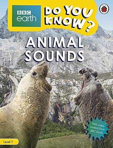 Book cover with seals, title “Do You Know? Animal Sounds”, level 1.