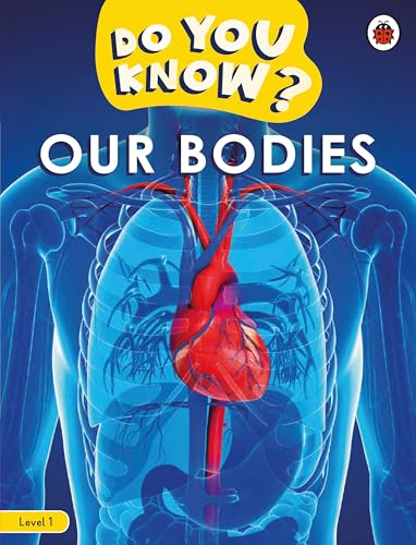 Book cover: "Do You Know? Level 1 – Our Bodies" with human anatomy illustration.