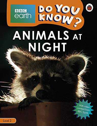 Book cover: "Do You Know? Animals at Night" featuring a raccoon.
