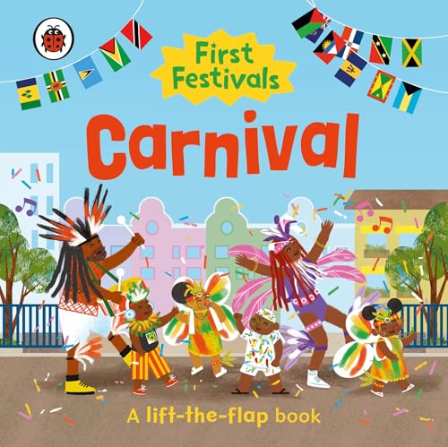 Colorful illustrated children’s book cover depicting a vibrant Carnival celebration.
