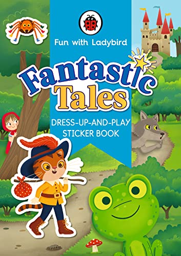 Ladybird sticker book cover featuring Puss in Boots, a castle, and a frog.