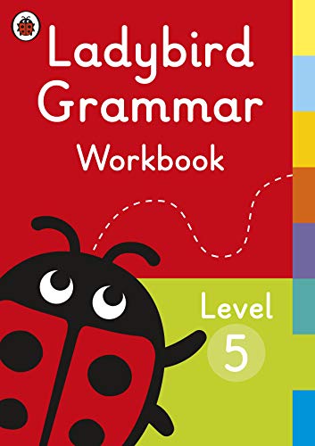 Ladybird Grammar Workbook Level 5 cover with a red and black ladybug.