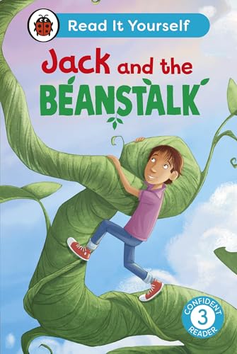 Book cover: Jack climbing a large green beanstalk.