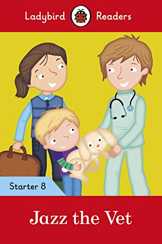 Ladybird Readers book cover: vet with child and puppy.