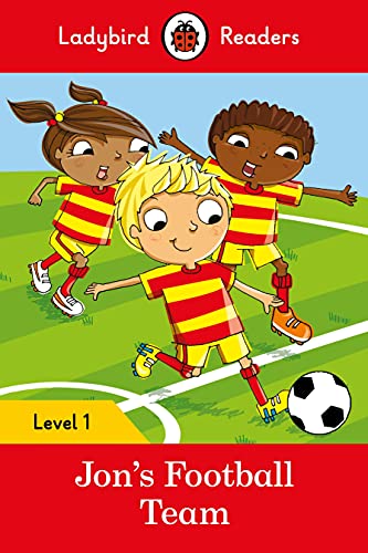 Ladybird Readers Level 1 book cover: children playing football.