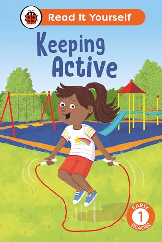 Book cover: girl jumping rope on a playground, early reader level.