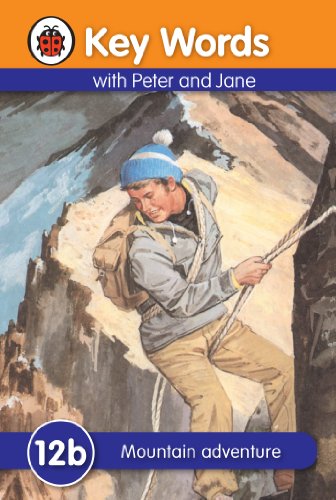 Book cover: a boy climbing a rocky mountain with a rope.